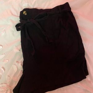 Paper Bag Shorts Black - ModCloth